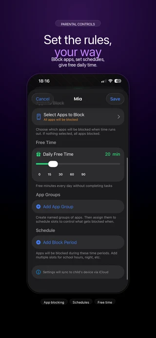 EarnTime — parental controls and app blocking