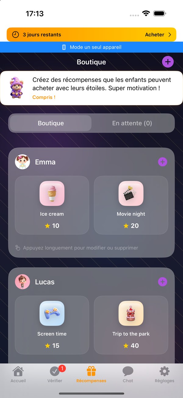 Rewards shop